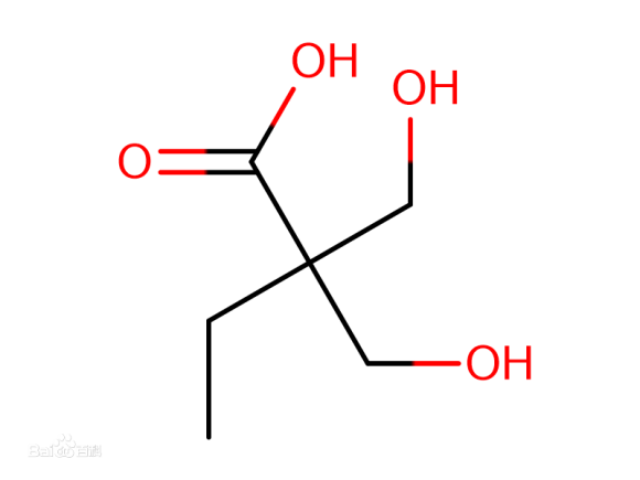 二羥甲基丁酸(DMBA)結(jié)構(gòu)式：(圖1)